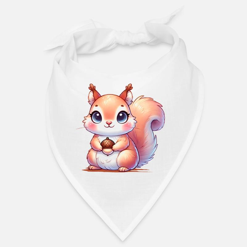 Das niedliche Eichhörnchen mit Lieblingsspeise Bandana