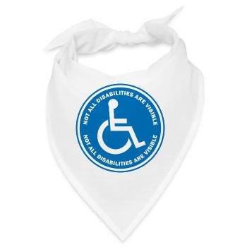 Nicht alle Behinderungen sind sichtbar - Bandana - Weiß - Vorne