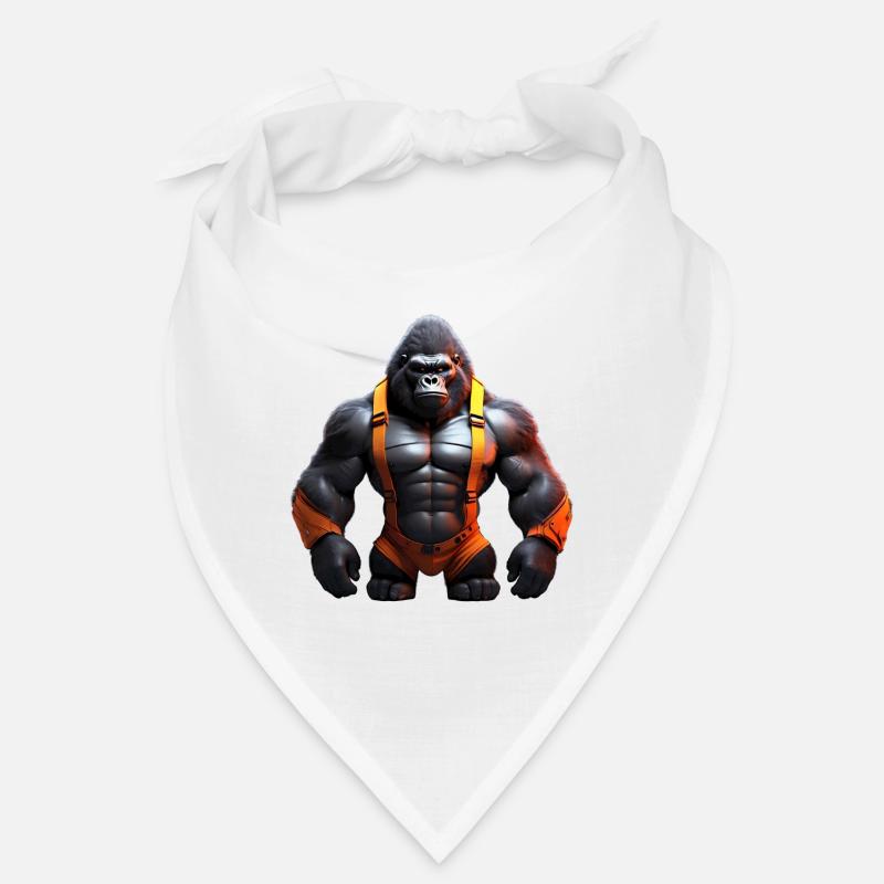 Gorille Force Primate idéal cadeau - Bandana - blanc