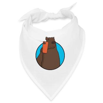 Capybara Social-Media-Influencer - Bandana - Weiß - Vorne