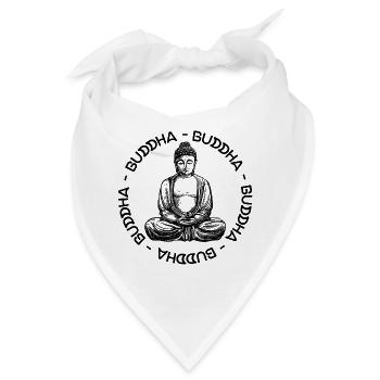 Buddha - Buddha - Buddha Liebe - Bandana - Weiß - Vorne