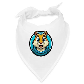 Chipmunk Bunte Kawaii Cartoon Figur Clipart - Bandana - Weiß - Vorne