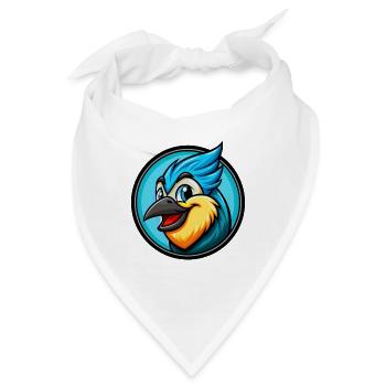 Jay Bird Bunte Kawaii Cartoon Figur Clipart - Bandana - Weiß - Vorne