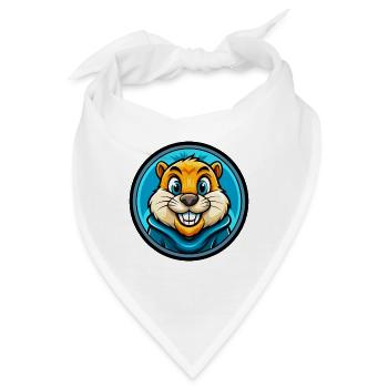 Gopher Bunte Kawaii Cartoon Figur Clipart - Bandana - Weiß - Vorne