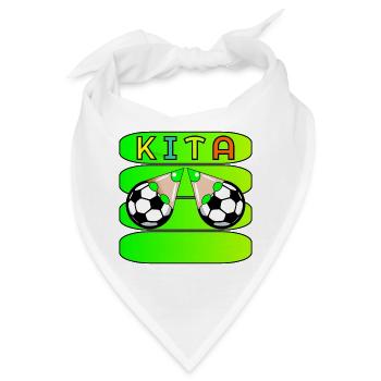 KITA FUßBALL NAMENSSCHILD - Bandana - Weiß - Vorne