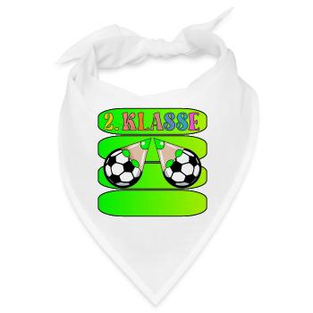 Namensschild 2. Klasse Fußball - Bandana - Weiß - Vorne