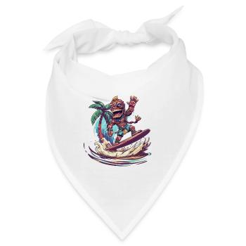 Tiki Statue Surfer - Bandana - Weiß - Vorne