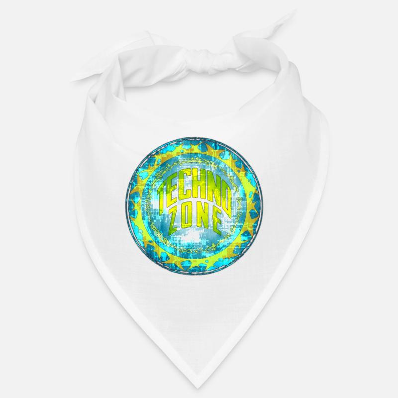 Cyber Techno Design with fluorescent colors Bandana