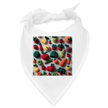 Gemüse - Bandana - Weiß - Vorne