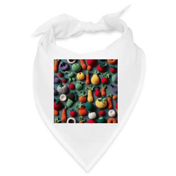 Gemüse - Bandana - Weiß - Vorne