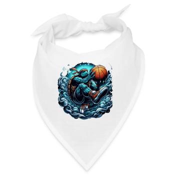 Basketball Schildkröte Dunking Geschenk - Bandana - Weiß - Vorne