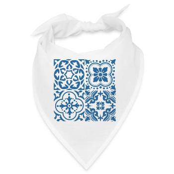 Portugiesische blaue Fliesen 2 - Bandana - Weiß - Vorne