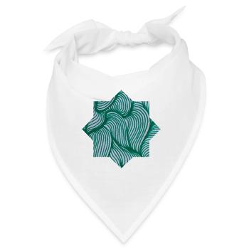 Sterne- handgemalt von Martina Eßer - Bandana - Weiß - Vorne
