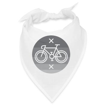 Fahrrad Rennrad Linien Emblem Logo Gravel Fixie - Bandana - Weiß - Vorne