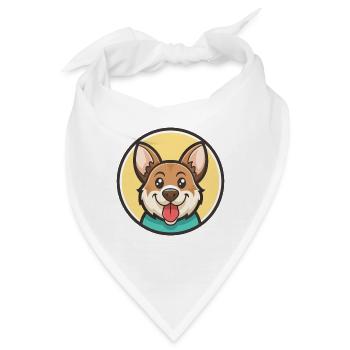 Cao De Castro Laboreiro Hunderasse Karikatur Kawaii - Bandana - Weiß - Vorne