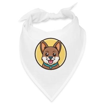 Kyi Leo Hunderasse Cartoon Figur Kawaii Clipart - Bandana - Weiß - Vorne