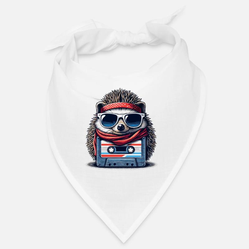 Hedgehog Compact Cassette Cassette Tape Gift Bandana