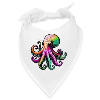 Krake - Bandana - Weiß - Vorne