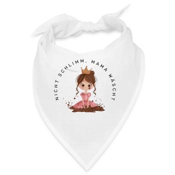 Nicht schlimm, Mama wäscht (Prinzessin) - Bandana - Weiß - Vorne