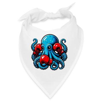 Krake - Bandana - Weiß - Vorne