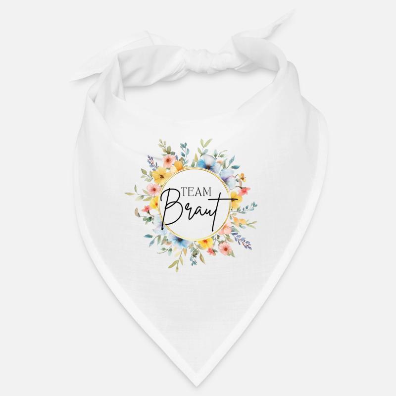 Team Braut! Personalisierbar - Bandana - Weiß
