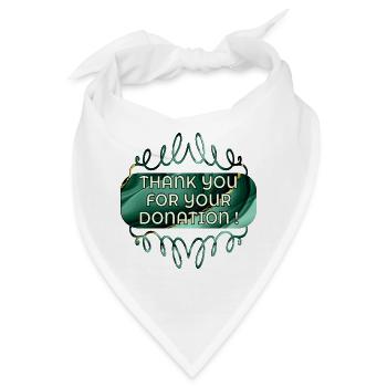 VIELEN DANK FÜR IHRE SPENDE - Bandana - Weiß - Vorne