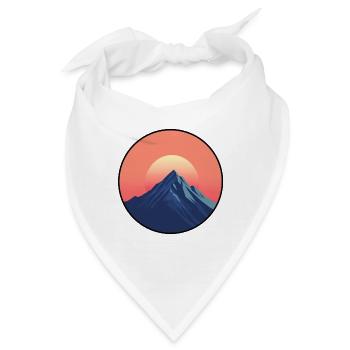Wander Shirt Berge – Klettern Hiking Naturmotiv - Bandana - Weiß - Vorne