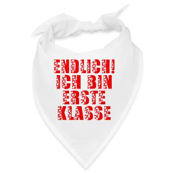 EINSCHULUNG SCHULANFANG ERSTE KLASSE - Bandana - Weiß - Vorne