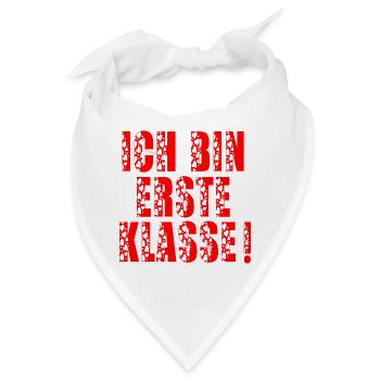 EINSCHULUNG - ICH BIN ERSTE KLASSE - Bandana - Weiß - Vorne