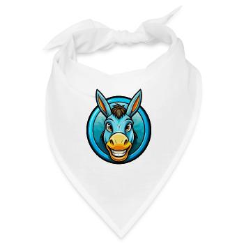 Esel Bunte Kawaii Cartoon Figur Clipart - Bandana - Weiß - Vorne