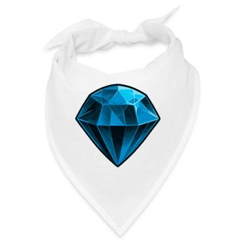 Kostbarer blauer Saphir Edelstein - Bandana - Weiß - Vorne