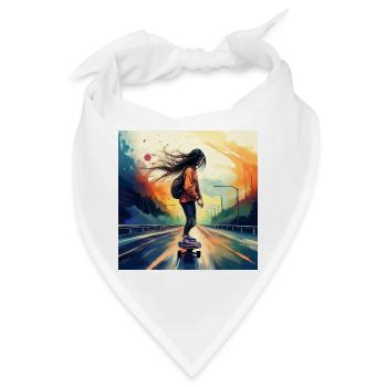 Skater auf der autobahn - Bandana - Weiß - Vorne