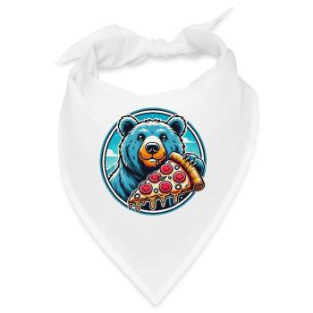 Pizza Bär Design - Bandana - Weiß - Vorne