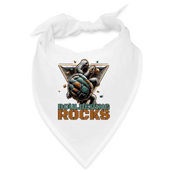 Bouldern Rocks Schildkröte Klettern Geschenk - Bandana - Weiß - Vorne