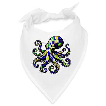 Krake - Bandana - Weiß - Vorne