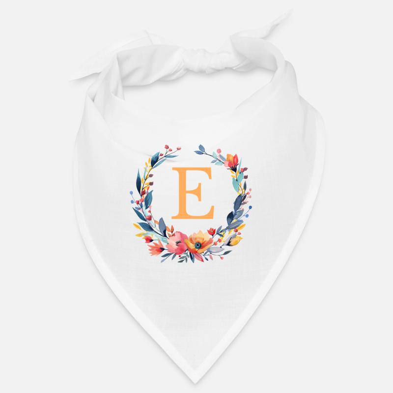 e Monogram, Couronne de fleurs, Personnalisable Bandana