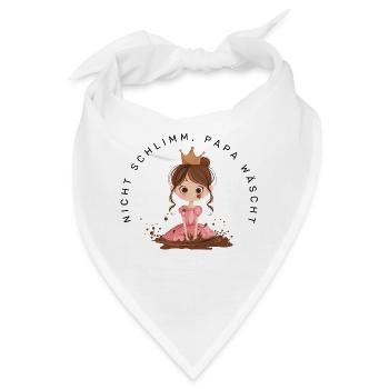 Nicht schlimm, Papa wäscht (Prinzessin) - Bandana - Weiß - Vorne