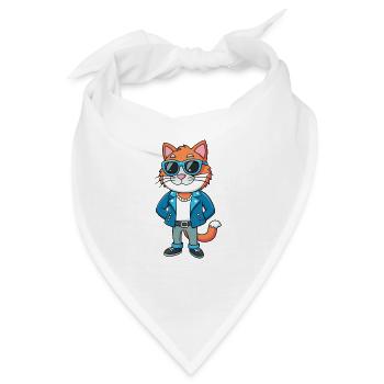 Hantilly Tiffany Lustige Cartoon Kawaii Jacke Sungl - Bandana - Weiß - Vorne