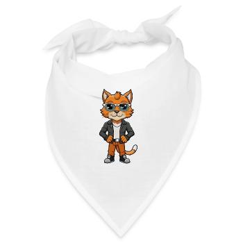 Bambino Lustige Cartoon Kawaii Jacke Sonnenbrille - Bandana - Weiß - Vorne