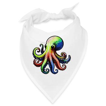 Krake - Bandana - Weiß - Vorne