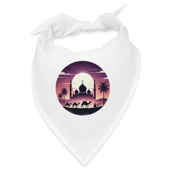 Marrakesch Moschee Nordafrika - Bandana - Weiß - Vorne