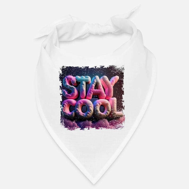 Restez cool texte en 3D Bandana