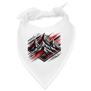 Schroffe Berge - Bandana - Weiß - Vorne