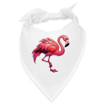 Flamingo - Bandana - Weiß - Vorne
