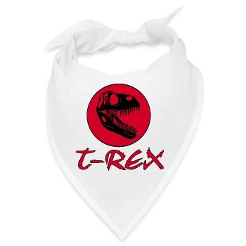 Tyrannosaurus Dinosaurier - Bandana - Weiß - Vorne