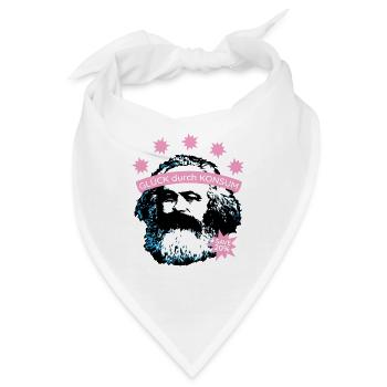 Glück durch Konsum – Bearded Icon - Bandana - Weiß - Vorne