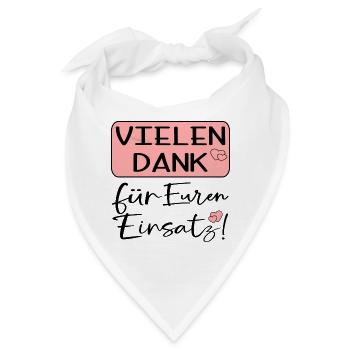 Dankeschöngeschenke Vielen Dank für Euren Einsatz - Bandana - Weiß - Vorne