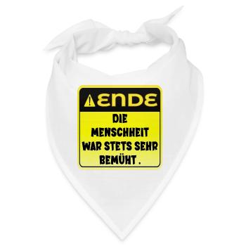 ZEUGNIS - MENSCHHEIT ENDE - Bandana - Weiß - Vorne