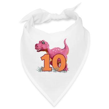 Nr.10 Dino - Bandana - Weiß - Vorne