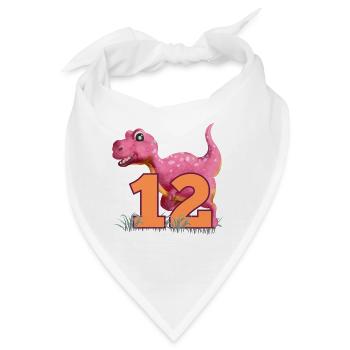 Nr.12 Dino - Bandana - Weiß - Vorne